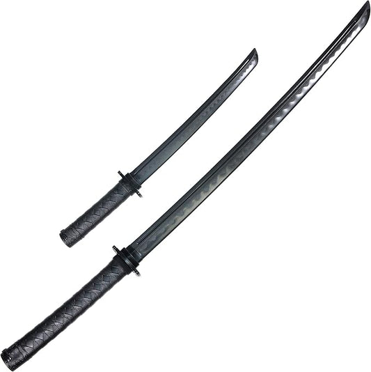 E-BOGU Polypropylene Training Sword (Long 39" and Short 23.5" Black Sword Set)
