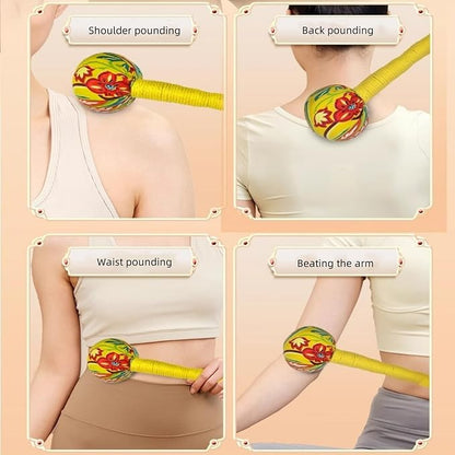 Manual Hammer Massager,Whole Body Massage Hammer,Back Pain Massage Hammer 2P Blue and Yellow…