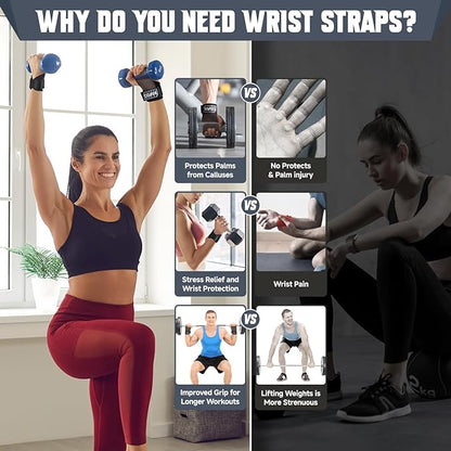 COFIT Wrist Straps for Weightlifting, Workout Wrist Wraps with Dual-Layer Oxford Leather, Enhanced Grip for Optimal Hand and Wrist Protection, Gym Lifting Straps for Deadlift and Powerlifting