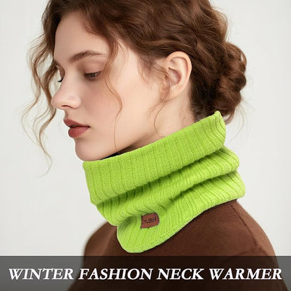 Neck Warmer Gaiter, Winter Fleece Lined Face Mask Scarf for Men Women, Thick Warm Cold Weather Running Ski Neck Cover