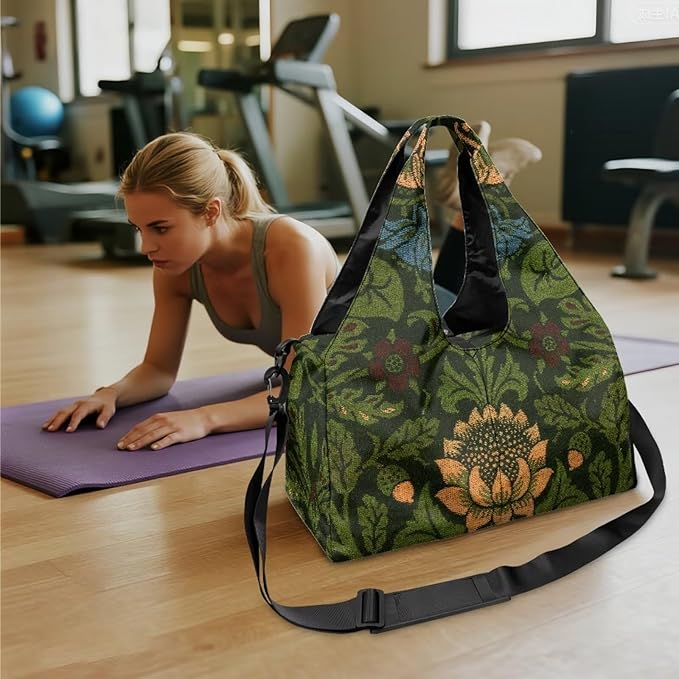 Yoga Mat Bag for Women Men Large Carryall Tote with Adjustable Shoulder Strap for Gym Yoga Travel Pilates Office