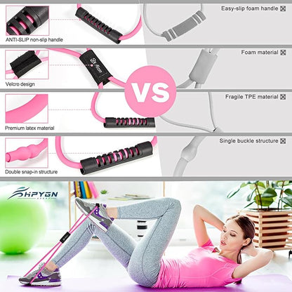 HPYGN Resistance Bands, Figure 8 Exercise Bands for Women Men, 8 Shaped Resistance Bands for Arms, Chest Expander, Yoga Gym Fitness Pulling Rope 8 Word Elastic for Exercise Muscle Training Tubing