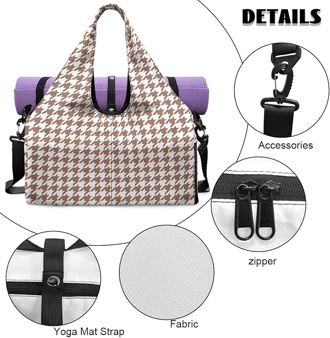 Yoga Mat Bag for Women Men Large Carryall Tote with Adjustable Shoulder Strap for Gym Yoga Travel Pilates Office
