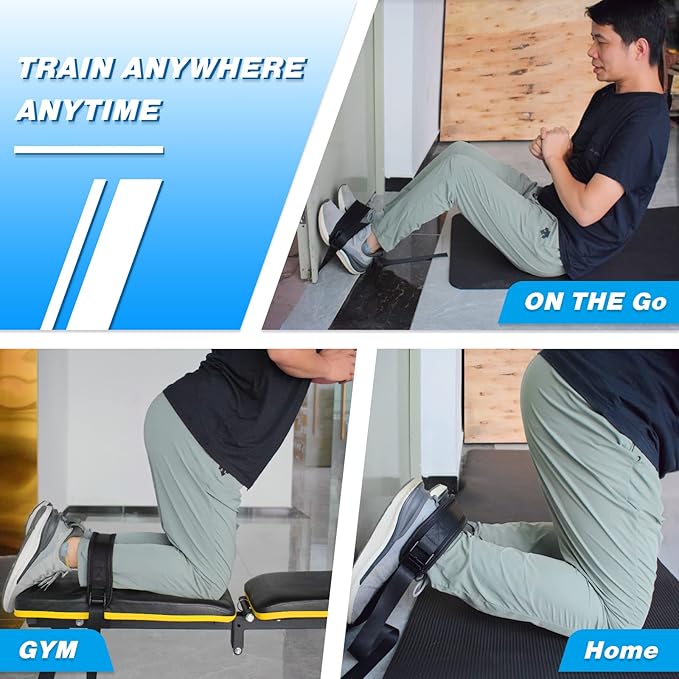 Nordic Strap for Bench – Nordic Curl Strap Hamstring for Strength Training, Leg Exercise | Hamstring Machine Alternative