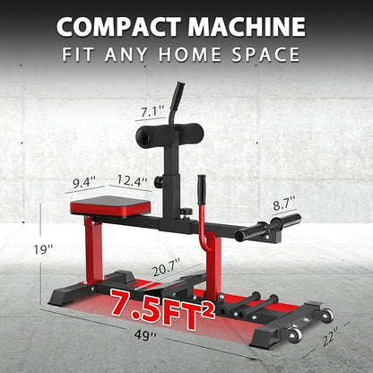 GMWD Adjustable Seated Calf Raise Machine with Band Pegs for Leg Training and Exercise - Home Gym Equipment