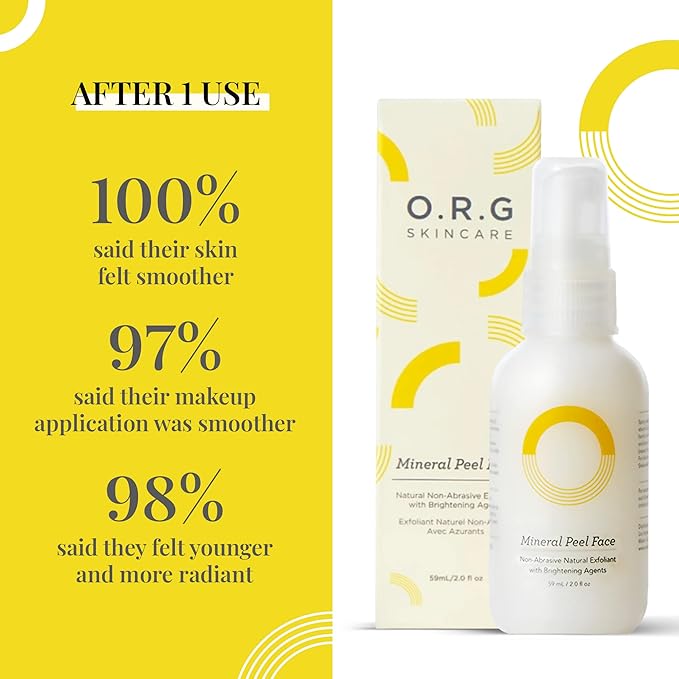 ORG Peel Off Face Cleanser for Gentle Exfoliation and Glowing Skin - Korean Sensitive Skincare - Pore Minimizer Brightening Agent Cruelty Free Natural Formula 2oz