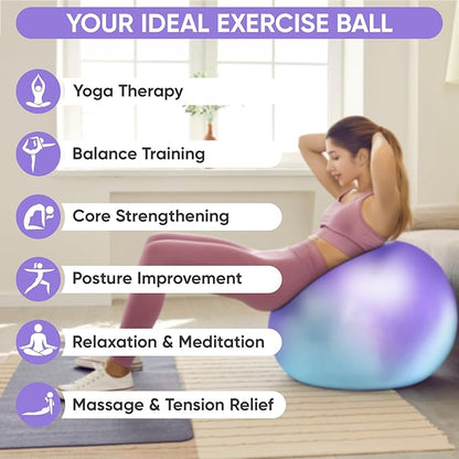 APEXUP Yoga Ball Exercise Ball Anti Slip Heavy Duty for Fitness, Balance & Core Workout
