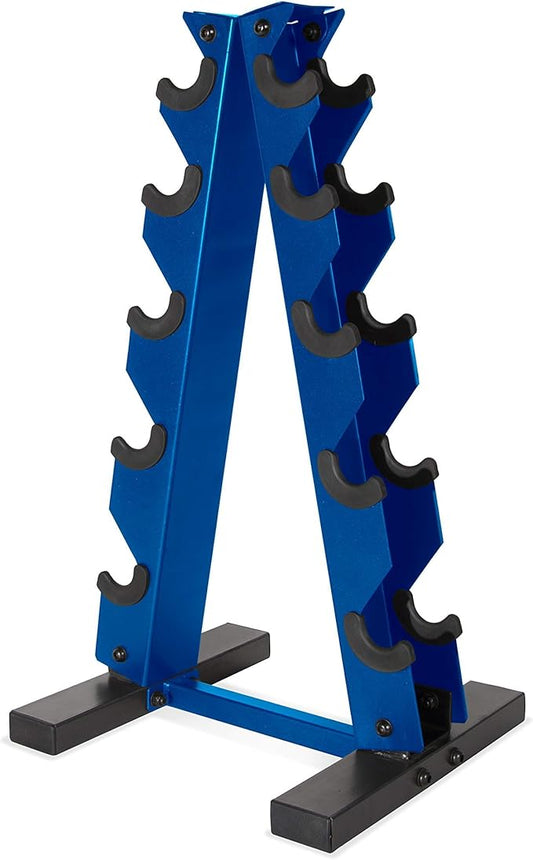 WF Athletic Supply Dumbbell Rack, 5-Tier A-Frame Dumbbell Rack for Dumbbell Storage, Color Options Available in Black/White/Green/Yellow/Red/Pink/Orange & Blue