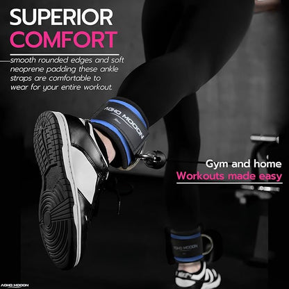 Ankle Strap for Cable Machine Attachments, Gym Accessories for Women and Men, Neoprene Ankle Cuffs for glute Kickback, Leg Workouts ande Booty Hip Abductors Exercise