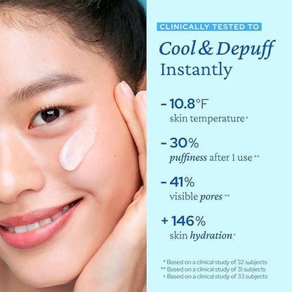 belif Aqua Bomb Cooling Relief Cream with Panthenol & Niacinamide – Daily Soothing & Hydrating Moisturizer, Depuff with Caffeine, Non-comedogenic, Lightweight Cream, Korean Skincare, 1.69 fl oz (50ml)