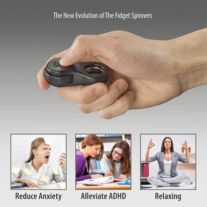 Fidget Toy,Fidget Spinners Toy for Adults and Kids,Gifts Suitable for Children with Autism and ADHD,Quiet Office Desk Toy,Excellent for Relieving Stress and Anxiety Toys (Black)