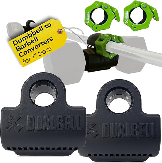 Dumbbell Barbell Converter - Dumbbell Converter Home Gym Equipment, for 1" Standard Bars, Up to 250lb Capacity Barbell Adapters- Versatile Weight Lifting Set, Suitable for Men and Women