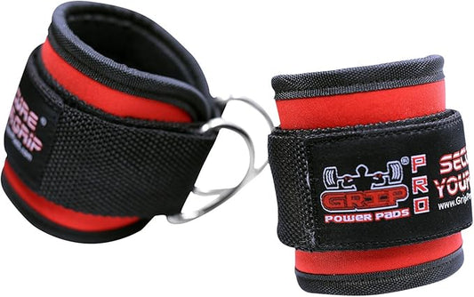 Ankle Straps for Cable Machines Double D-Ring Gym Adjustable Neoprene Premium Cuffs to Enhance Legs Abs & Glutes Kickbacks Workouts Leg Curls Extensions Booty Hip Abductors Exercise for Men & Women