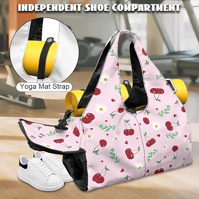 Yoga Mat Bag for Women Men Large Carryall Tote with Adjustable Shoulder Strap for Gym Yoga Travel Pilates Office