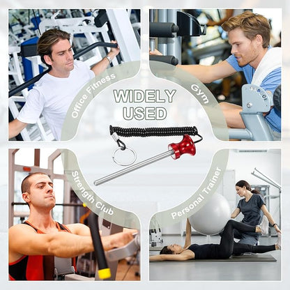Weight Stack Pin, Weight Gym Pin Strength Training Equipment Replacement with Pull Rope for Home Gym Club