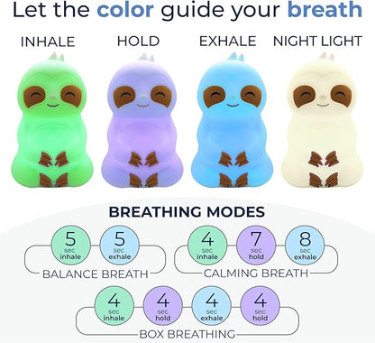 Mindsight 'Breathing Buddha' Slow-It-Down Sloth Guided Visual Meditation Tool for Mindfulness | Slow Your Breathing & Calm Your Mind for Stress & Anxiety Relief | Perfect for Adults & Kids
