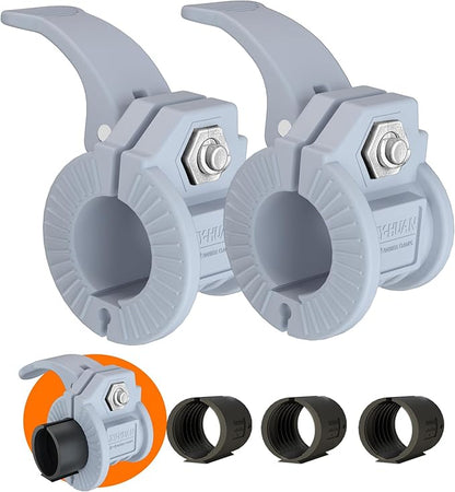 Barbell Clips 1 inch Barbell Clamps 0.9-1.18inch Quick Release Weight Clips for Bars Multi-Size Adjustable Olympic Barbell Clamps(Gray)