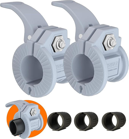 Barbell Clips 1 inch Barbell Clamps 0.9-1.18inch Quick Release Weight Clips for Bars Multi-Size Adjustable Olympic Barbell Clamps(Gray)