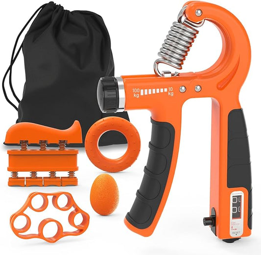JKSHMYT Grip Strength Trainer Kits (5 Pack), Adjustable Resistance Forearm Strengthener, Hand Gripper Strengthener for Muscle Building and Injury Recovery for Athletes