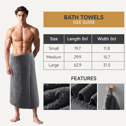 REDKISS Ultra-Plush Bath Towel Set - 900GSM Premium Thick Cotton for Bathroom & Spa, Super Absorbent Quick-Dry Bath Sheets with No Shedding (4-Piece Set for Luxury Hotel & Home Use)-Smoky Grey