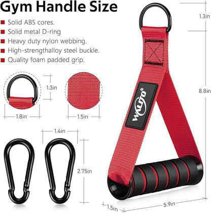 WALITO Exercise Handles, Replacement Cable Machine Attachments for Home Gym Equipment, Pulley System, Pilates, Resistance Bands, Strength Trainer, Heavy Duty Working Out Handles