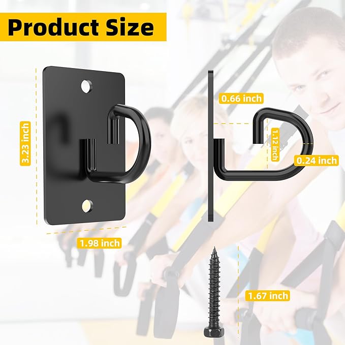 Resistance Band Wall Anchors System, Wall Mount Workout Anchors for Exercise Bands