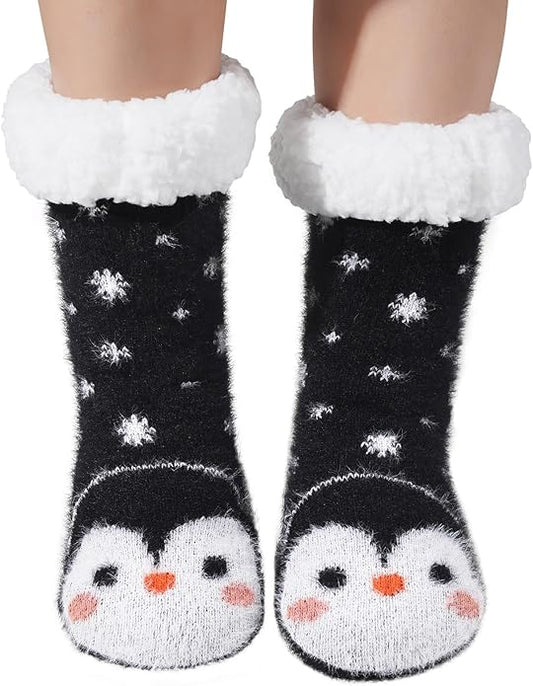 JaosWish Cat Fuzzy Socks Womens Pilates,Postpartum Essentials Non Slip Grip Slippers Hospital Socks for Labor Delivery