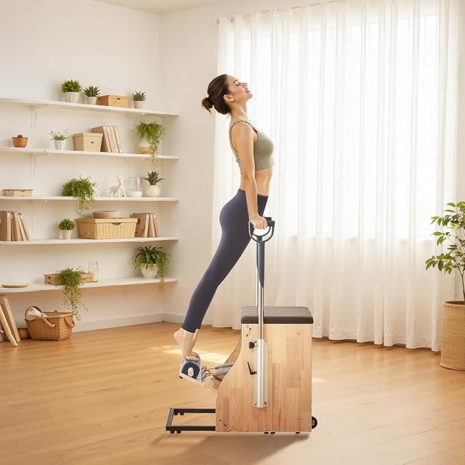 VEVOR Pilates Reformer Machine, Pilates Workout Equipment for Home Gym Studio Use, Pilates Bed with Dual Resistance- Spring & Cord, Reformer Set, Up to 400 LBS