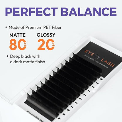 Cashmere Volume Eyelash Extensions Premium Individual Lashes - 0.05mm Thickness CC Curl 13mm Single Length - Super Soft Matte Black Single Eyelash Easy to Fan for Professional Salon Use