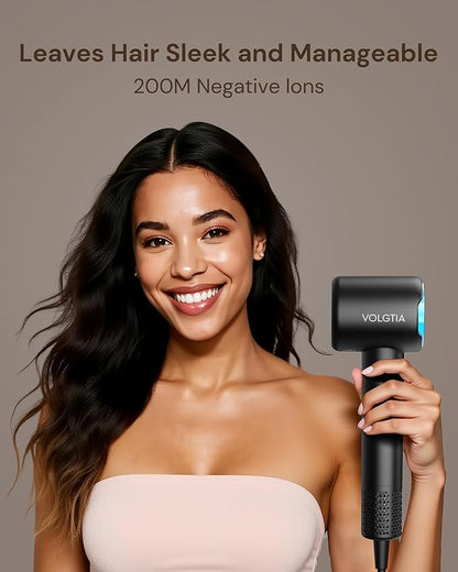Hair Dryer with Diffuser for Curly Hair, Blow Dryer, 110000 RPM Professional High Speed Hairdryer with Negative Ions, 1400W Blow Dryer with 6.5 Ft Cord Fast Drying for Women Men