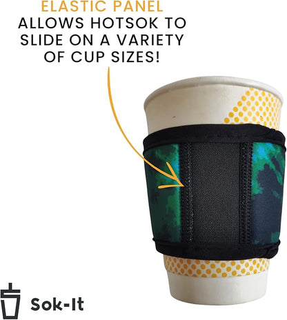 Sok It HotSok Coffee & Tea Reusable Insulated Neoprene Cup Sleeve (Pickleball)