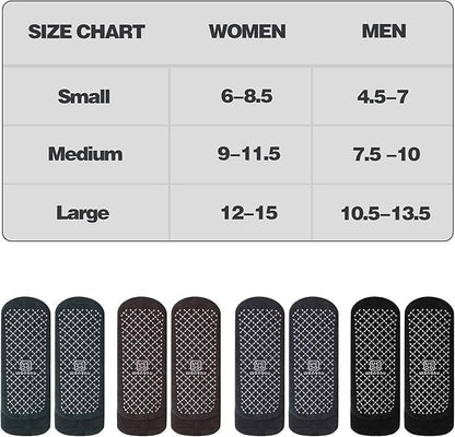 unenow Unisex Non Slip Grip Socks with Cushion for Yoga Pilates Barre Home & Hospital