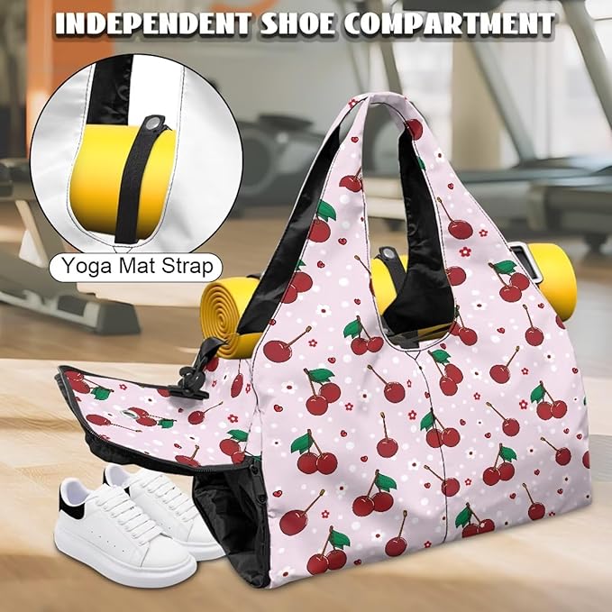 Yoga Mat Bag for Women Men Large Carryall Tote with Adjustable Shoulder Strap for Gym Yoga Travel Pilates Office