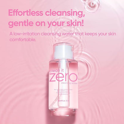BANILA CO Clean It Zero Pure Cleansing Water | Gentle Cleanser for Sensitive Skin | Micellar Water Makeup Remover No Rinse & Oil Free (310ml / 10.48 fl.oz)