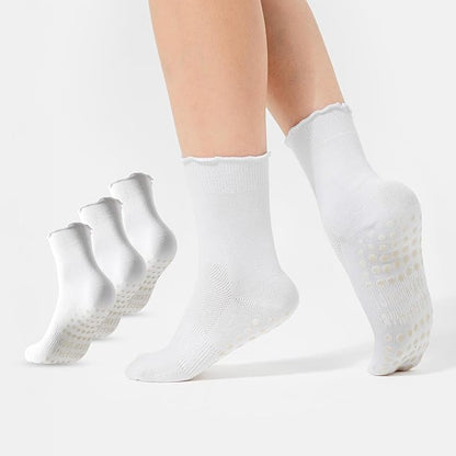 CoolMate Pilates Socks with Grips for Women, Yoga Socks, Crew Non Slip Women for Workout, Barre, Pilates Gifts