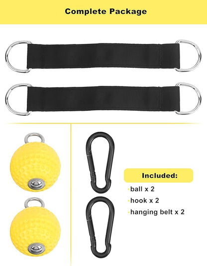 Pull Up Grips Ball Grip Strength Trainer, Climbing Grip Strength Training Pull Up Grips Handles, Cable Machine Attachments, Pull Down Attachment for Hand Wrist Finger