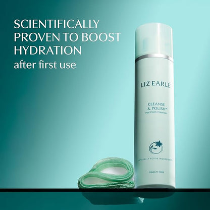Liz Earle Cleanse & Polish Hot Cloth Face Wash - Gentle Facial Cleanser & Exfoliating Cotton Cloth - Boosts Hydration and Reveals Instant Radiance (100ml)