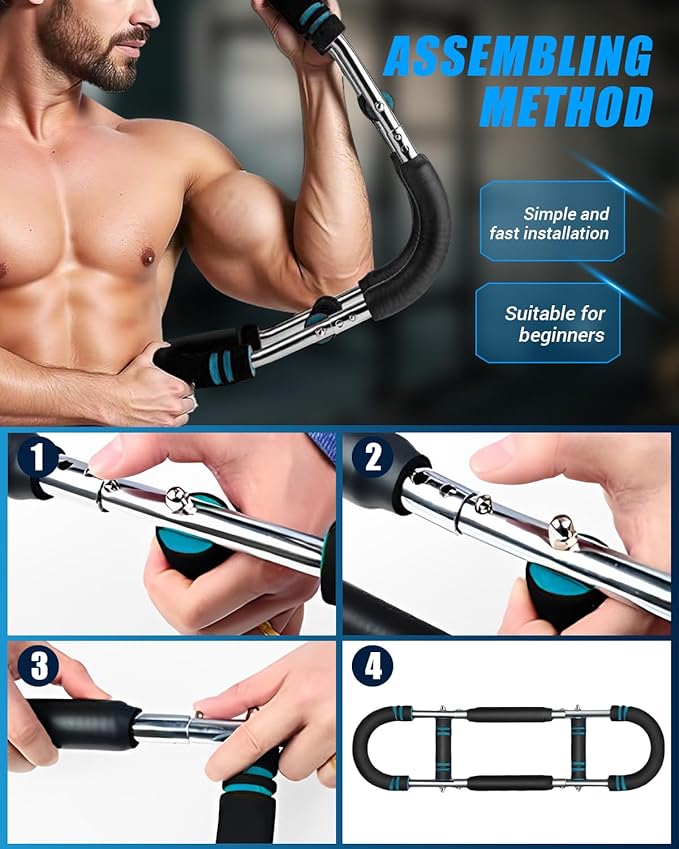 Twister Arm Trainer, Twister Arm Exerciser,Chest,Arms, Shoulders and Forearms Muscle Training Fitness Equipment, 66-110lb Adjustable Chest Workout Equipment, Portable Home Gym Fitness Equipment