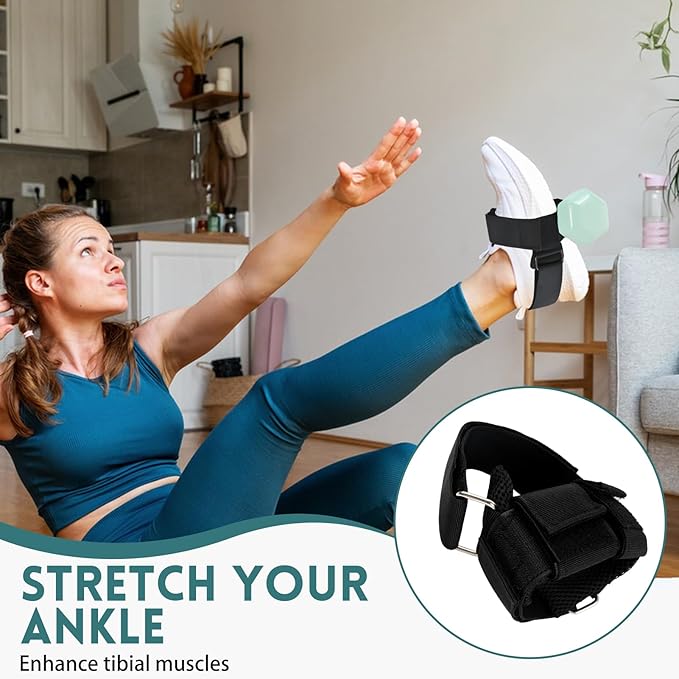 Dumbbell Foot Attachment, Adjustable Leg Weights for Men & Women, Leg Workout Equipment for Home Workouts, Tibialis Trainer for Hip, Shin Splint, Hamstring Curls, Leg Extensions