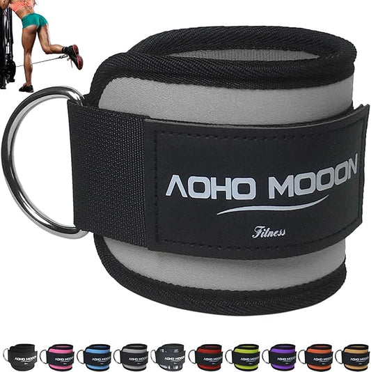 Comfortable Adjustable Ankle Straps for Cable Machines Women, Gym Workout Leg Strap, Glute Cuff, Ankle Cuffs for Glute Workouts, Foot Straps for Kickback, One Size Fit All