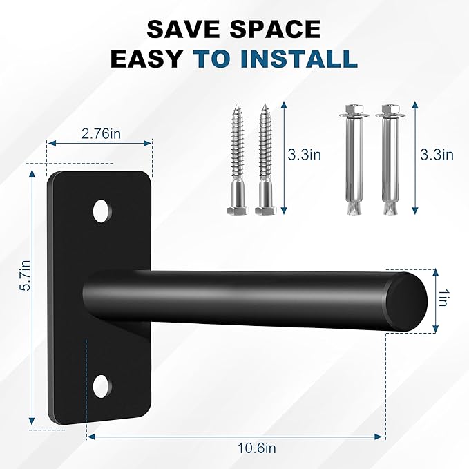 Weight Plate Holder, Wall Mounted Weight Storage Rack for Olympic Weight Plate,Home Gym Organizer（Upgrade Length and Thick Steel）