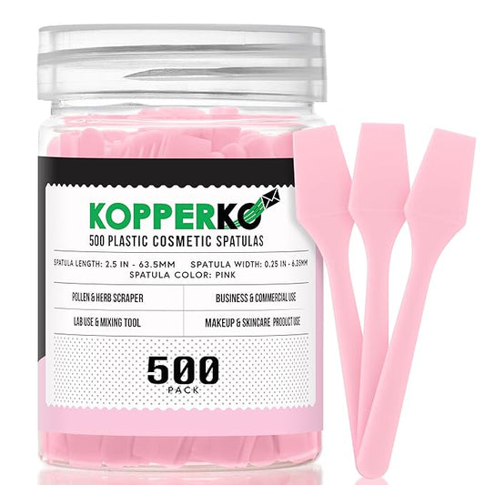 Mini Face Cream Spatula (2.5", 500 Pack) - Small Lotion Spatula Tool for Skincare, Creams & Crafts | Skincare Applicator for Mixing, Cosmetic, Face Mask | Disposable Makeup Paddles | Pink