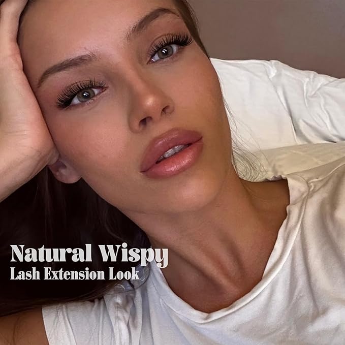 Yawamica Natural Lash Clusters DIY Cluster Eyelash Extensions 10-16mm Wispy Eyelash Clusters C Curly Individual Lashes 168 pcs Soft Cluster Lashes with Thin Lash Band DIY Lash for Self Application
