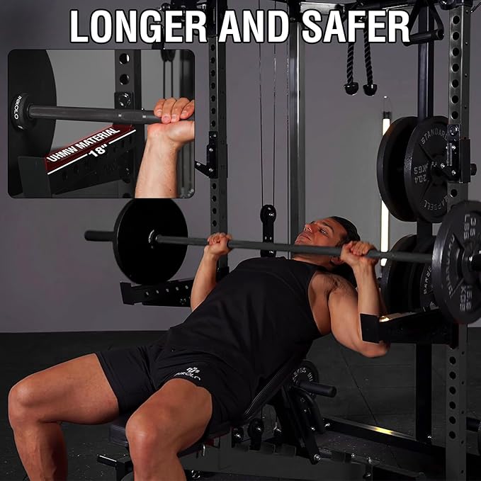 Mikolo Power Cage, 2000LB Power Rack with Independent Dual Pulley System, Multi-Function Home Gym Workout Machine for Cable Crossover