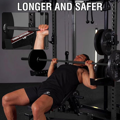 Mikolo Power Cage, 2000LB Power Rack with Independent Dual Pulley System, Multi-Function Home Gym Workout Machine for Cable Crossover