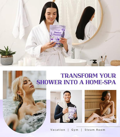 POPCHOSE Shower Steamers Aromatherapy - 16 Pack Lavender Essential Oils Shower Tablets, Self Care Relaxation & Home SPA, Quick Relief Nasal Congestion, Birthday Gifts for Women, Men, Dad, Daughter