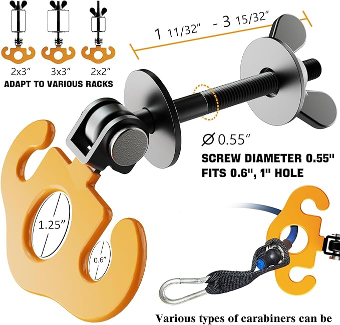 Power Rack Attachments, Hooks for Squat Rack, Resistance Band Heavy Duty, Versatile Gym Equipment Attachments, for Strength Traning, Fitness, Physical Therapy