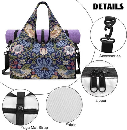 Yoga Mat Bag for Women Men Large Carryall Tote with Adjustable Shoulder Strap for Gym Yoga Travel Pilates Office
