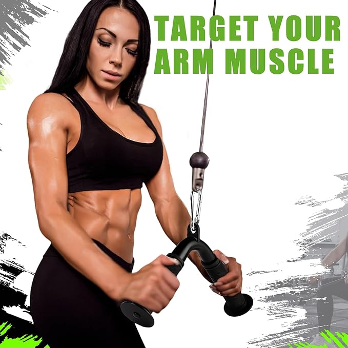 Tricep Pull Down Attachment,Bigger V Bar Attachment LAT Pulldown Attachments Cable Machine Accessories with Upgrated Grip for Home Gym Equipment