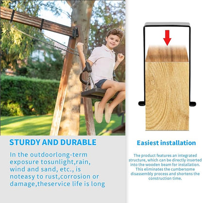 Heavy Duty Swing Hangers, Wooden 180° Swing Set Accessories Hammock Capacity Playground Hammock Chair Rope, Sandbag Porch, Hanging Heavy Punching Bags